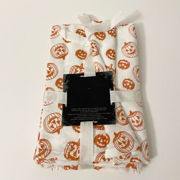 Spooky Night Set of 4 Napkins Halloween Pumpkins - Picture 6 of 10